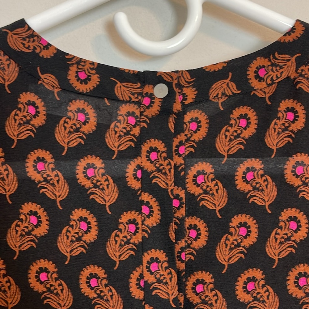 A.L.C. Silk Louise floral Dahlia print dress size 0 - Picture 4 of 5